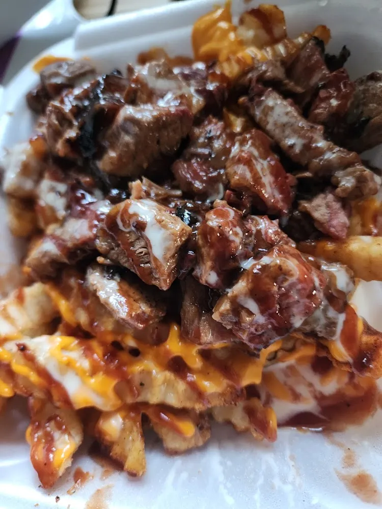 Loaded Brisket Fries with Cheese